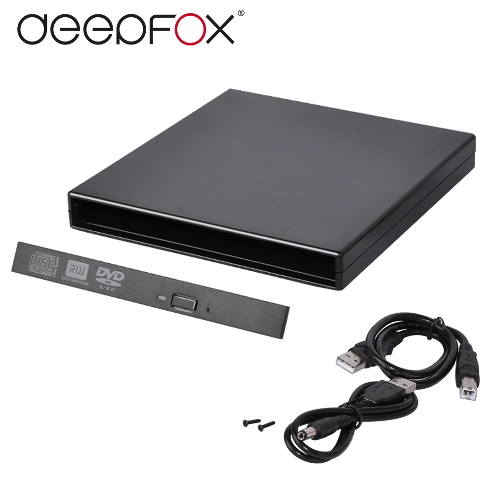 12.7mm Usb 2.0 External Dvd/cdrom Case For Laptop Desktop Pc Optical