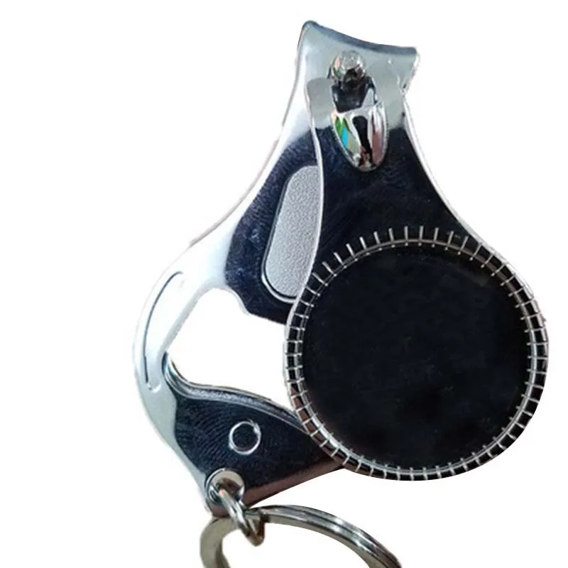 Нержавеющая сталь Nail Clipper 3 в 1 ногтей Резак Брелок Открывалка Для Бутылок