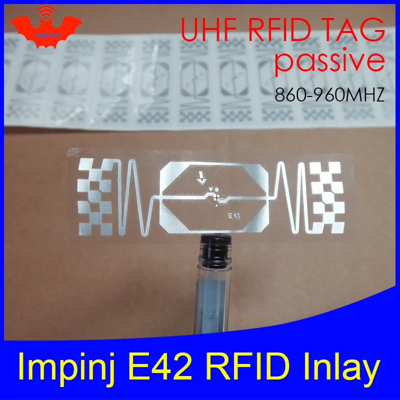 UHF RFID метка Impinj E42 сухая инкрустация 915 МГц 900 868 860 960 Higgs3 EPCC1G2 6C смарт карта