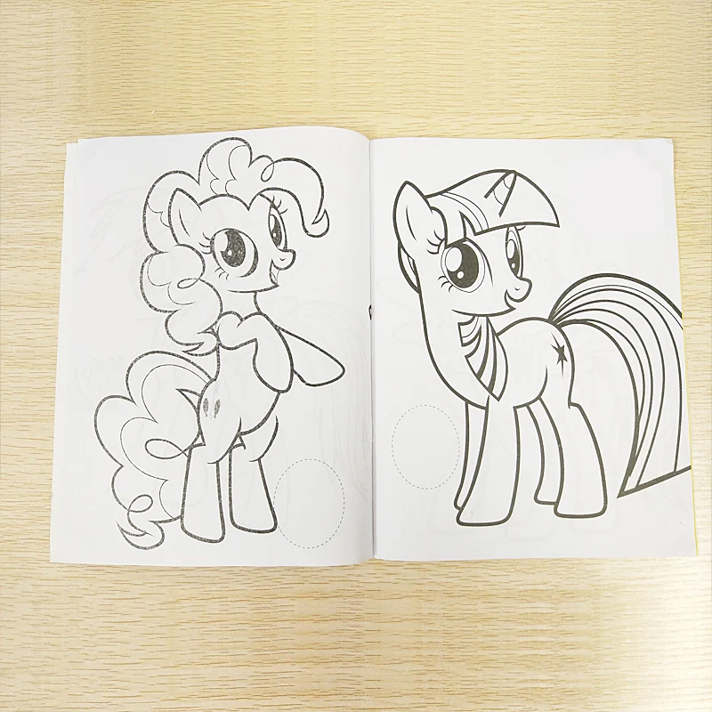 20x27CM 16 Page Pony Coloring Book Sticker Book Children kids Books Adults Coloring Books Painting/Drawing/Art 2 cover patterns 20x27CM 16 Page Pony Coloring Book Sticker Book Children kids Books Adults Coloring Books Painting/Drawing/Art 2 cover patterns