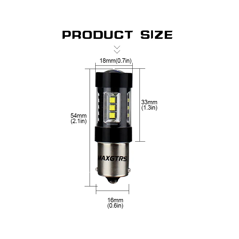 2x80 Вт 1156 S25 BA15S для чипа CREE 16SMD 6000K светодиодный противотуманный фонарь DRL лампы Белый Автомобильный сигнальный задний светильник автомобильный светильник