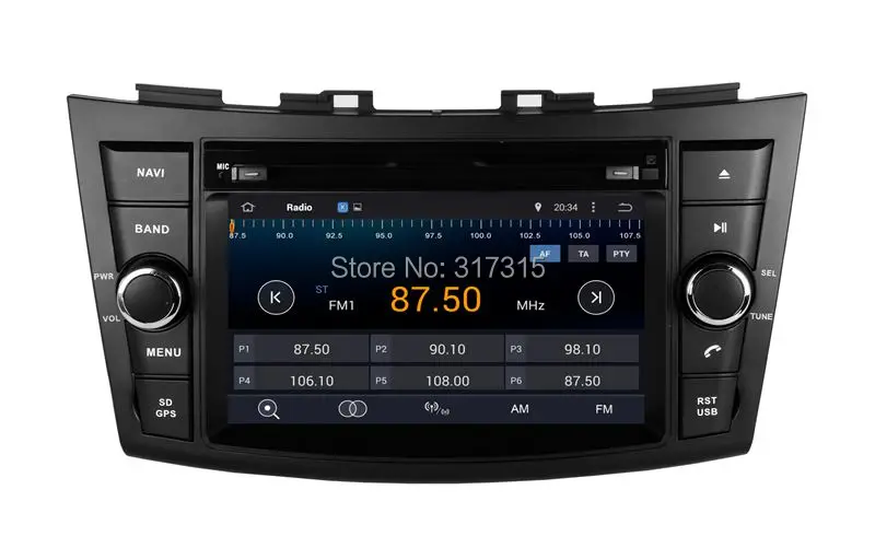 Discount Android 5.1 Car DVD Player for Suzuki Swift 2011 2012 2013 with GPS Navigation Radio BT USB SD AUX Stereo WIFI 4Core 1024*600 1