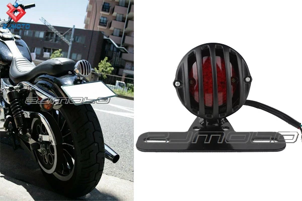 

Black Invader Vintage Tail Light Brake Light Lamp For Harley Hugger Sportster Chopper Bobber