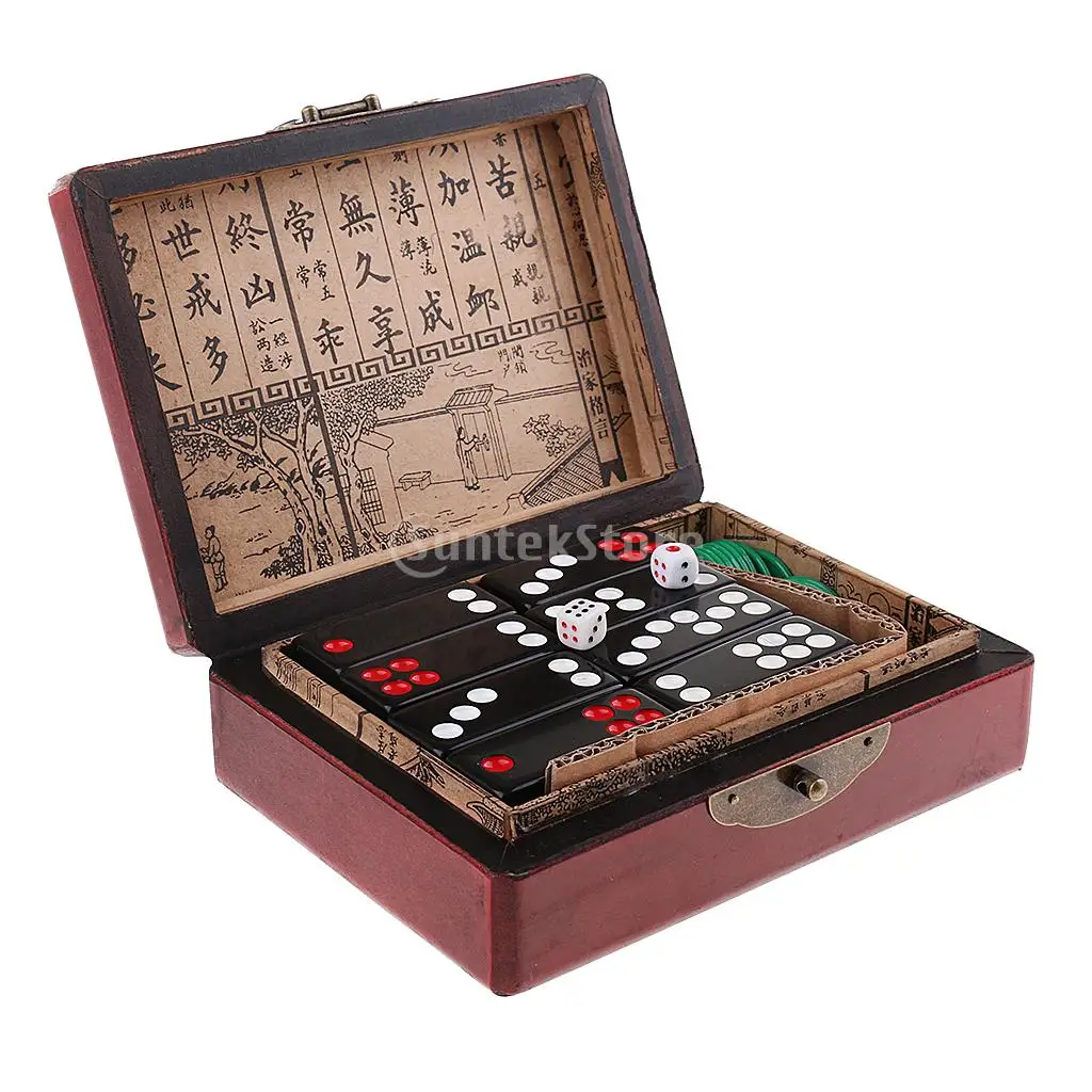 Chinese Pai Gow Paigow Tiles Set Domino Casino Game Party Fun Toy for Entertainemnt