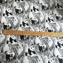 100*110 см/3"* 43" Зоопарк друзья животные ткани панда Тигр зебра жираф Горилла хлопок обычная ткань