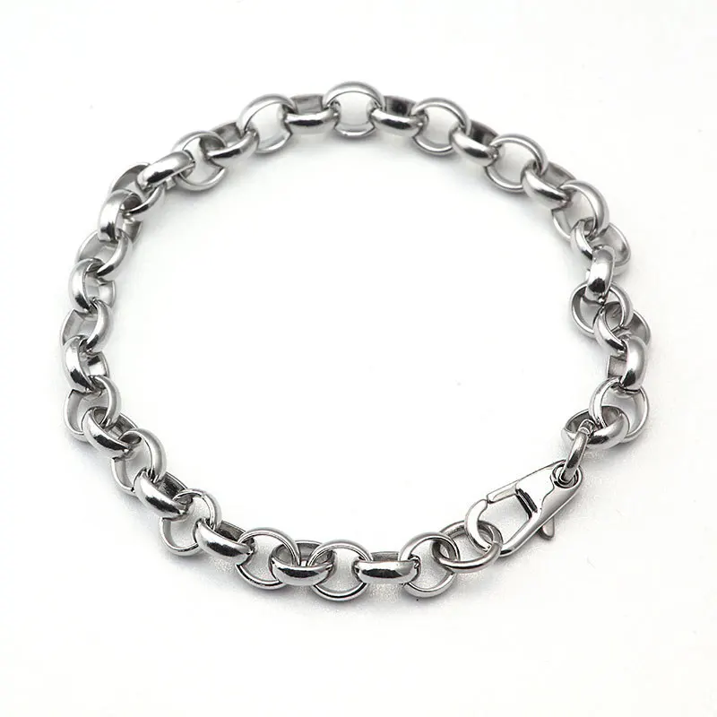 Somsoar Jewelry 21cm Silvering Stainless Steel Custom Deco Bracelet