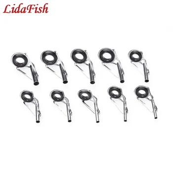 

Carbon steel Fishing Rod Guide Guides Tip Set Repair Kit 8 kinds of specifications fishing rod repair tool Plastic Fish Box