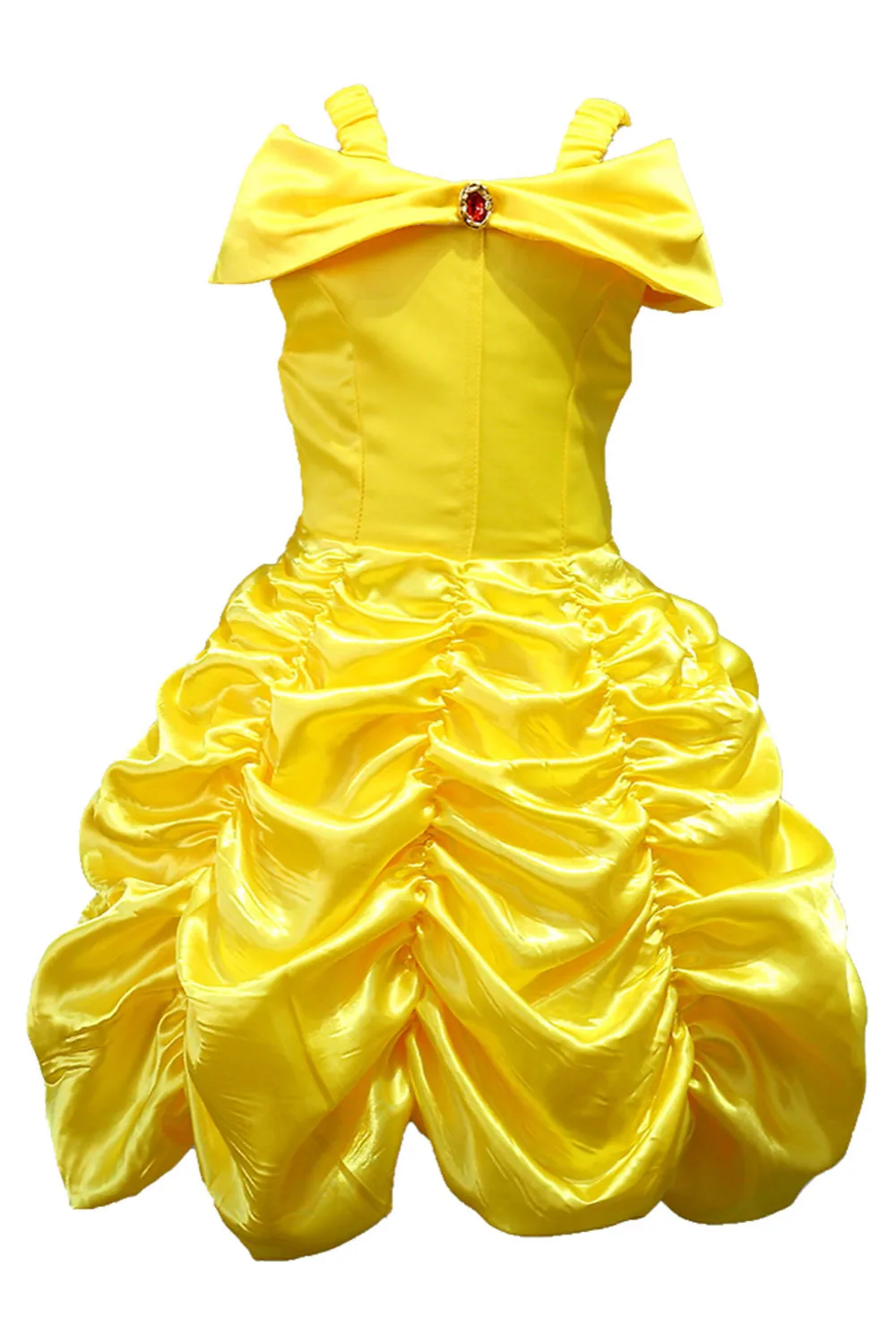 Girls Cartoon Princess Dress Kids Yellow Fancy Dress Children Cosplay
