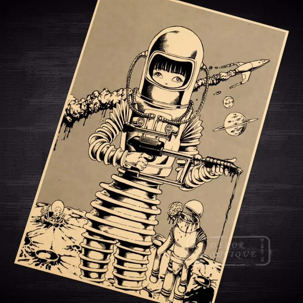 Серия ужасов для девочек Shintaro Kago Manga Akira Toriyama Ретро винтажный Плакат Картина на