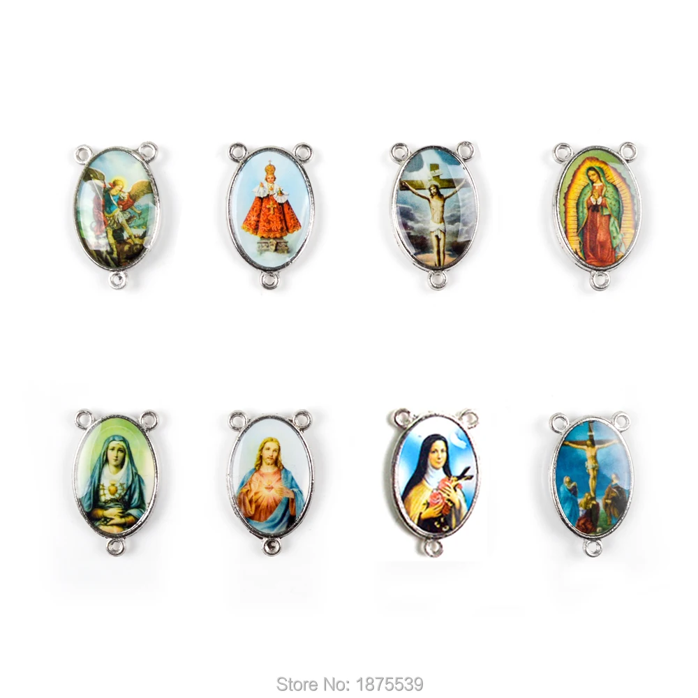 

Saint Michael Infant Jesus Mary Seven Sorrow Rita Rosary Center connector