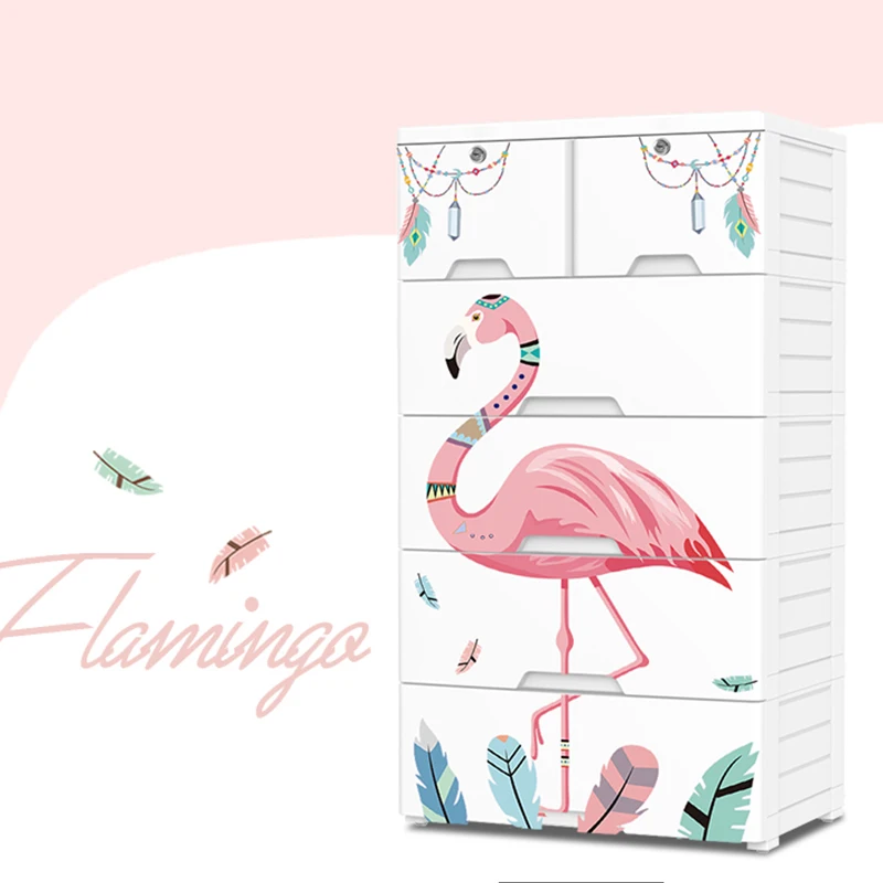 

Splendid PP drawer organizer 2lock and 6 drawers plastic container High capacity drawer divider for bedroom separateur tiroir