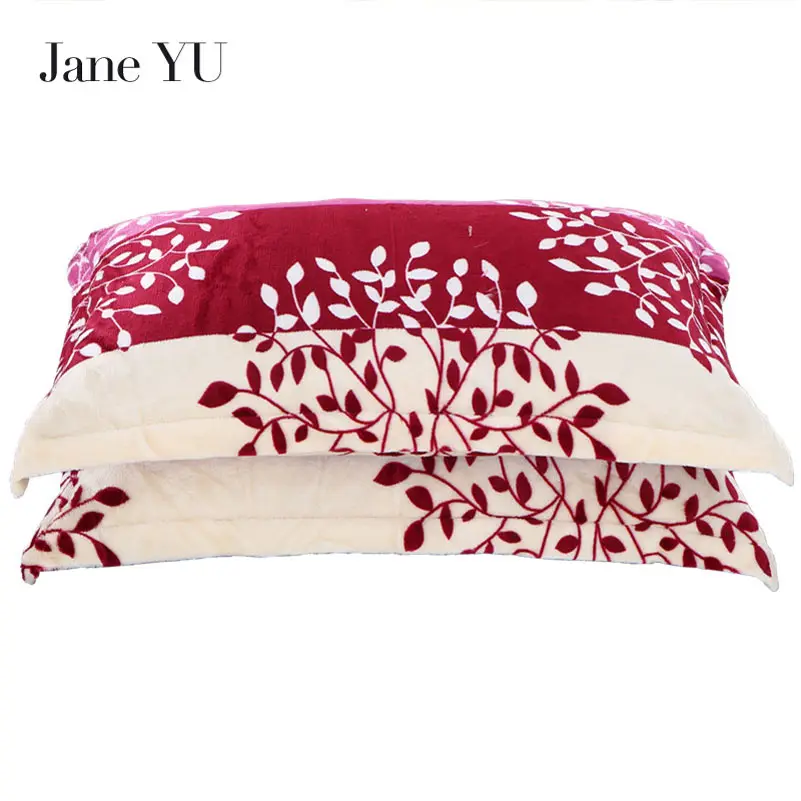 

JaneYU Coral velvet pillowcase 48*74cm adult plush pillowcase flannel pillowcase Rectangle Winter Warm Bedroom Sleep Pillow Case