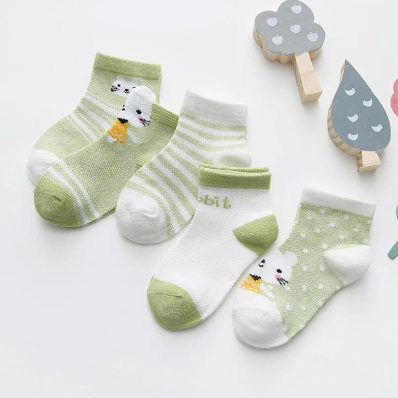 5 Pairs/lot Baby Socks Summer Mesh Breathable Cotton Infant Socks Children Kids Boys Girls Short Sock 0-3 Years