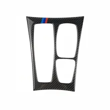 Углеродное волокно ремонт автомобиля внутренняя панель переключения передач украшения Стикеры для BMW e70 e71 X5 X6 2008-2013 автомобиль Средства для укладки волос