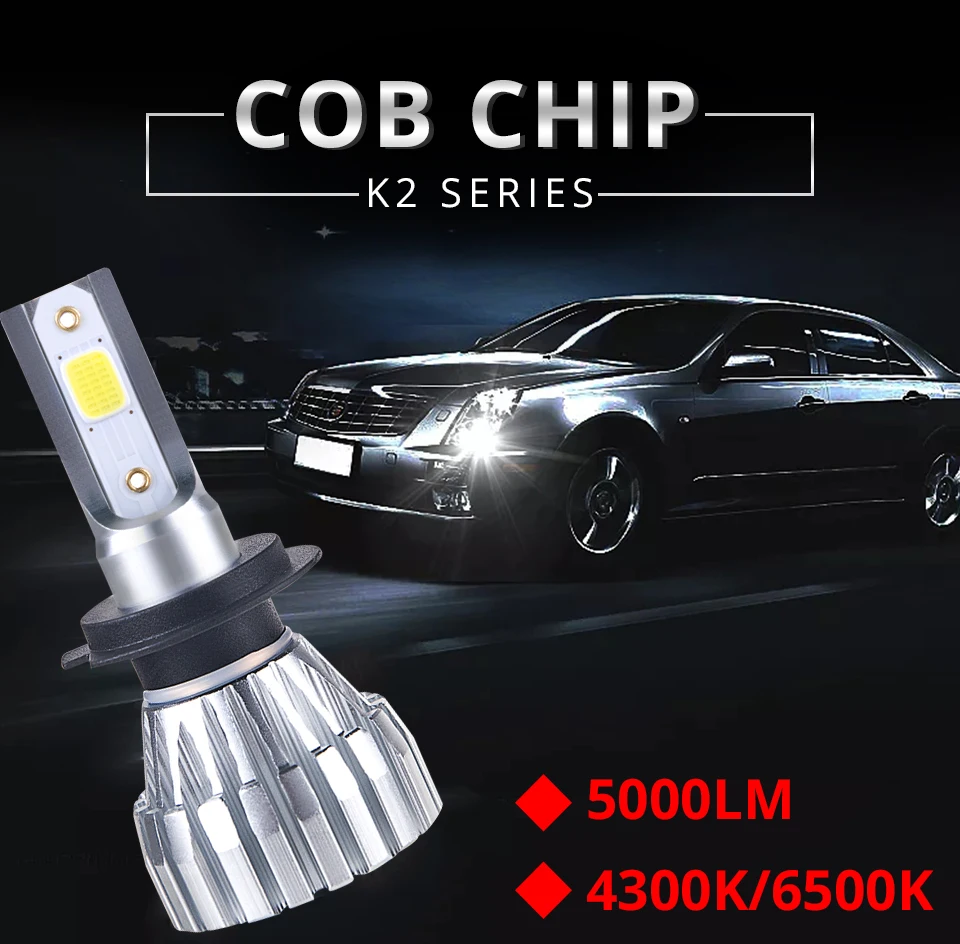 12V 4300k H1 H7 Led Car Lamp Low Beam 6500K 50W HB3 Hir2 HB4 5000LM Auto Light For Nissan Armada Axxess Cabstar Cabstar E Dualis (1)