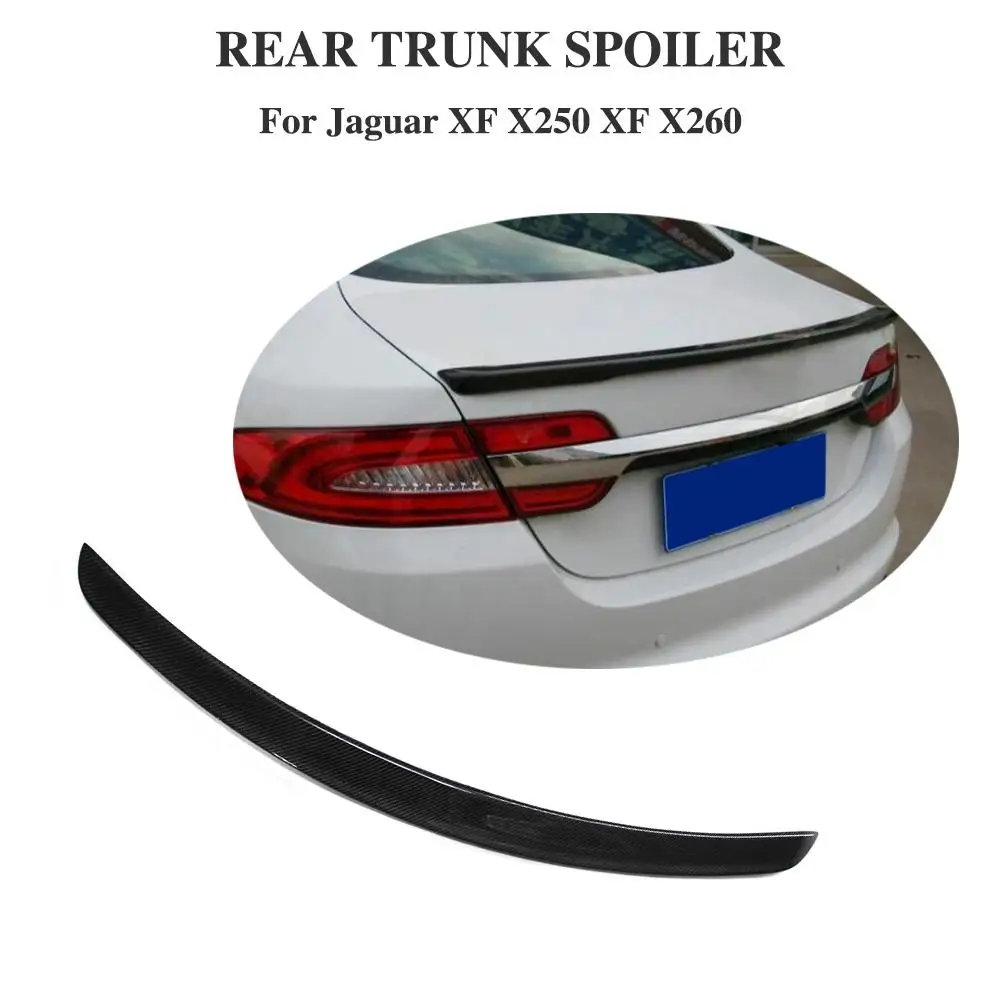 

High Quality Real Carbon Fiber Rear Trunk Spoiler Lip Wing For Jaguar Xf X250 2012-2015 Rear Trunk Roof Wing Spoiler Lip
