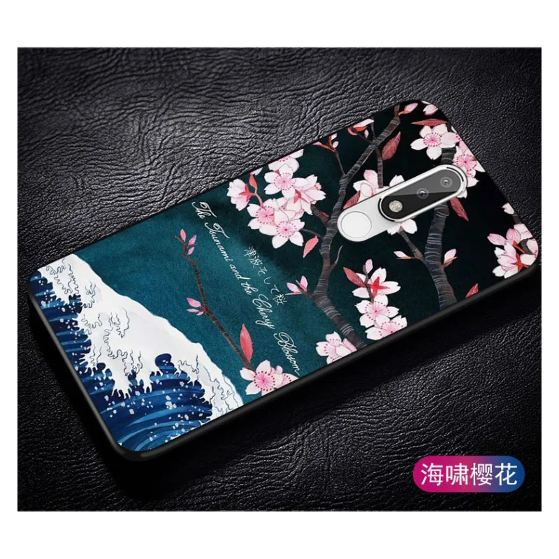 Цветочный для Nokia X5 чехол Мода Мультфильм задняя крышка из закаленного стекла для NokiaX5 чехол для телефона в виде ракушки fundas