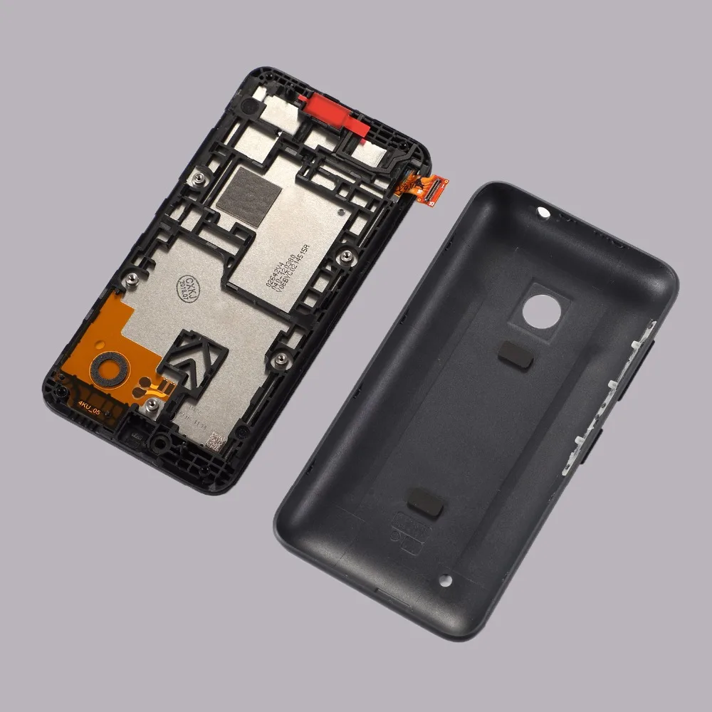 

LCD Display Touch Screen For Nokia 530 N530 RM-1017 RM-1018 Housing Frame Case +Battery Door Back Cover Replacement