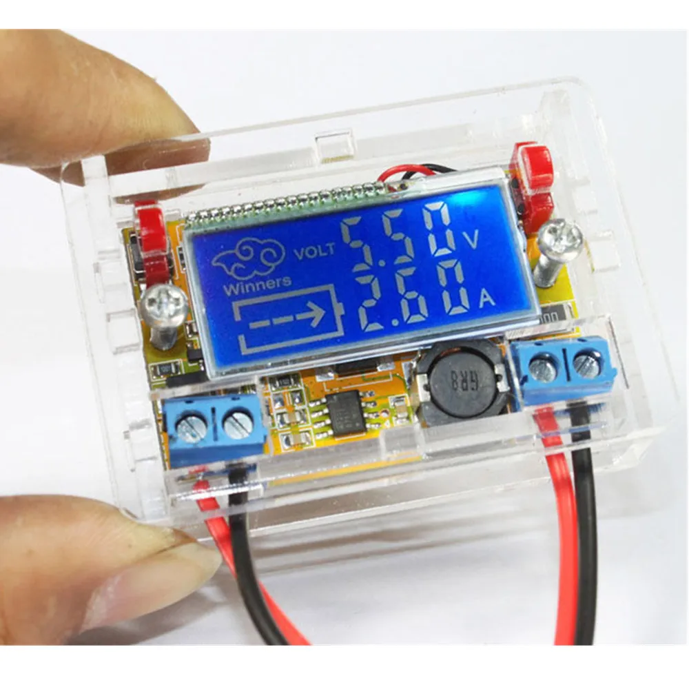 3а Регулируемый ЖК-цифровой понижающий модуль питания DC-DC 5-23 В до 0-16,5 в тестер напряжения тока Вольтметр понижающий преобразователь