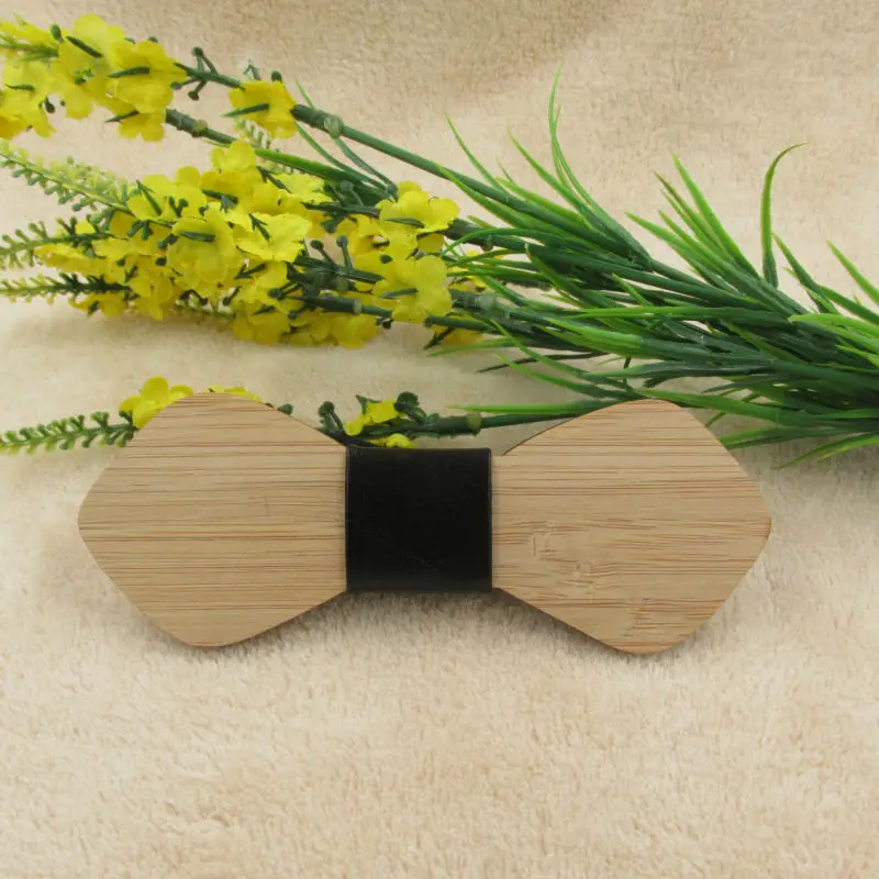 2017 New Fashion Geometric Mastache Wooden Bow Tie For Men Made of Eco-friend Bamboo Wood