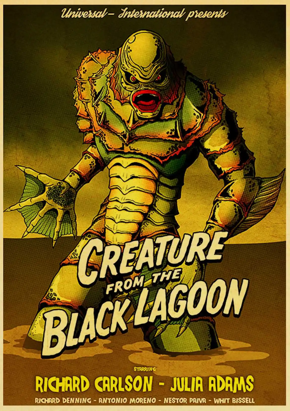 Ретро постер существо из Черной лагуны украшение для дома игровой крафт бумаги