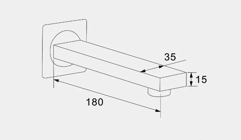 square shower spout