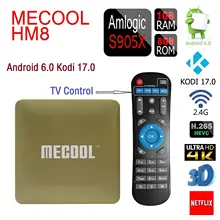 AKASO S905X HM8 TV Box Amlogic Quad Core de 64 Bits Android 6.0 Kodi 17.0 Perfil VP9 Inteligente Mini PC 1 GB + 8 GB 4 K TV Set Top Box wifi