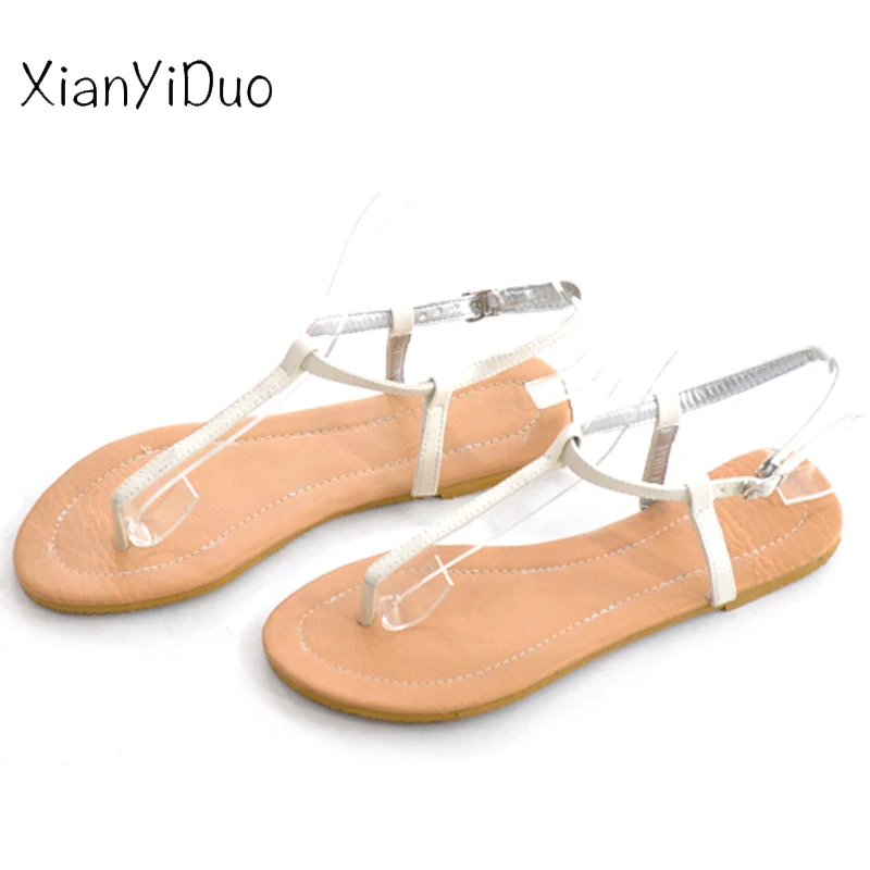 Xianyiduo/женские босоножки на плоской подошве с открытым носком кисточками большие