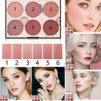 

Natural Face Pressed Blush Makeup Baked Blush Palette Baked Cheek Colors Cosmetic Face Shadow Press Powder