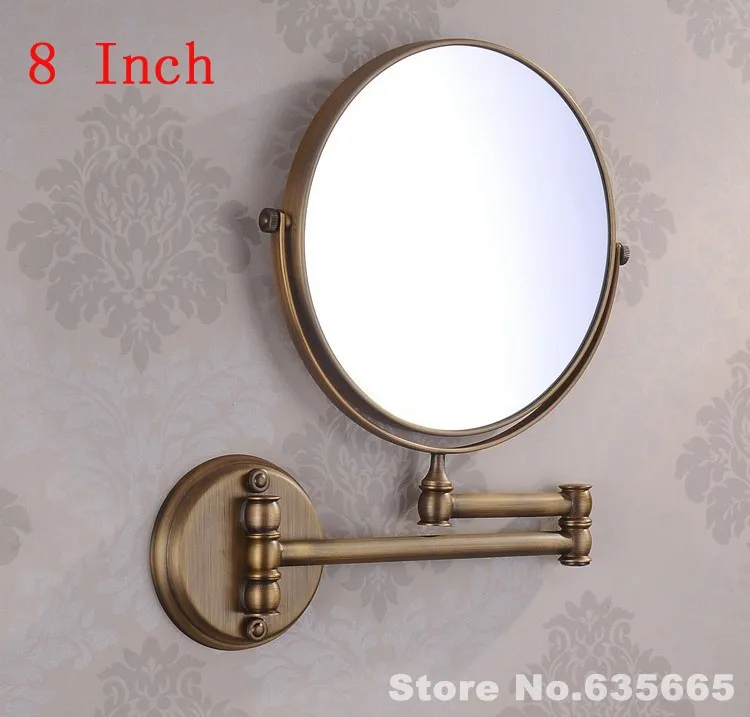 

Luxury Antique Double Side 8 Bath Mirror Shave Makeup Extend Arm 3x Magnifying Espelho Do Banheiro Bathroom Sanitary Accessories