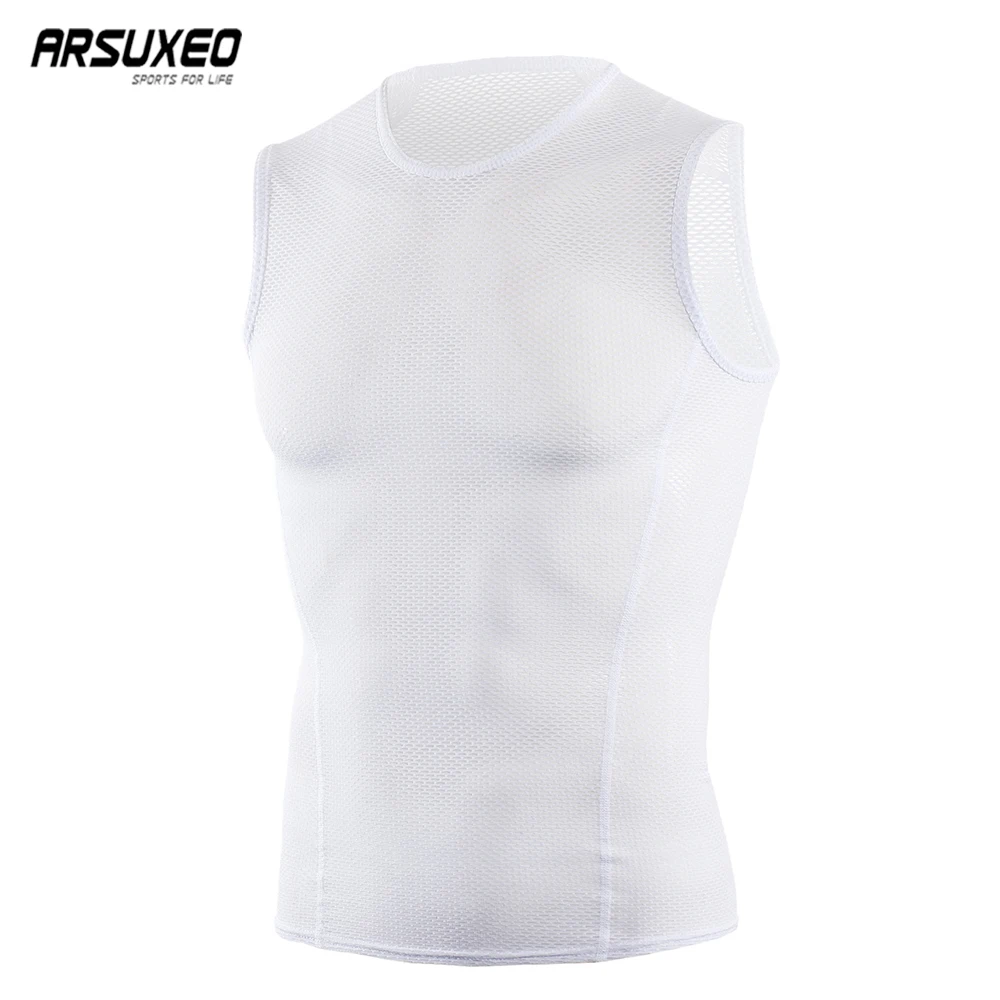 

ARSUXEO Men Summer Sports Vest Sleeveless Running Walking Training Mesh Vest Bicycle Cycling Undershirt Quick Dry Breathable c55