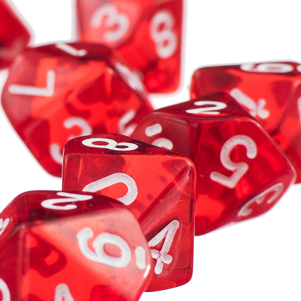 1 Set 10 Sided D10 Dice For Dungeons Dragons Games Board Table Creative Family Playing Game for RPG