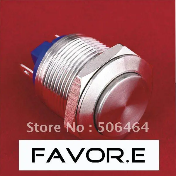 

19mm IP65 Momentary Push Button Switch high round PIN terminal