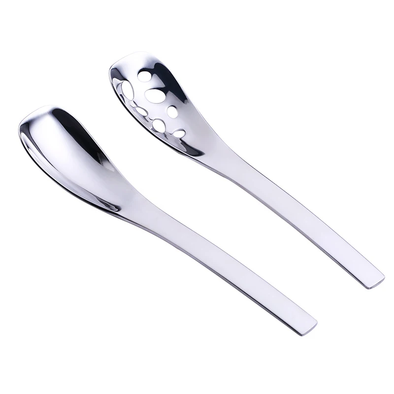 2Pcs Stainless Steel Spoons Kitchen Soup Dinning Spoons Tablespoon Metal Slotted Spoon Dinner Server Flatware Kitchen Gadgets (3)