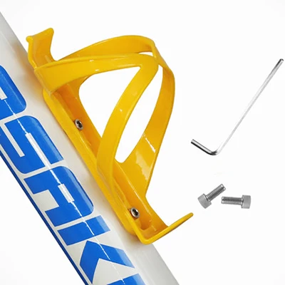 VLONAXRBicycle quick release флягодержатель горный велосипед пластиковая чашка для воды держатель напитков кронштейн для бутылок открытый езда оборудование - Цвет: Цвет: желтый