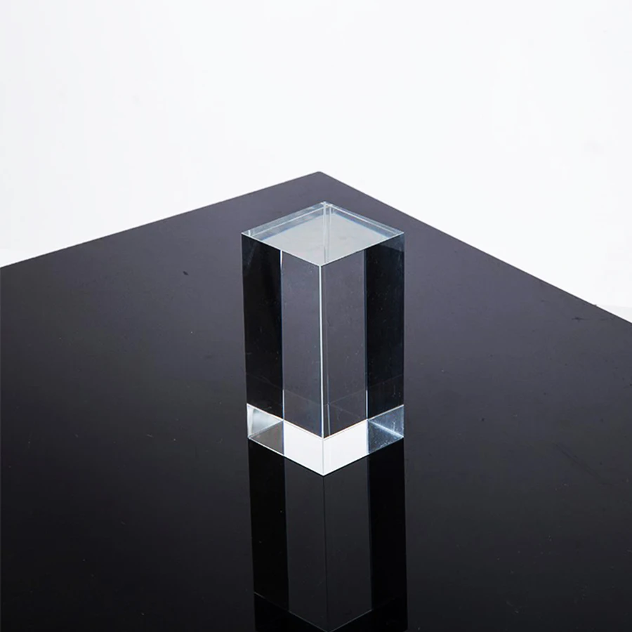 Акриловый прозрачный кристаллический цилиндр круглый блок квадратный Ювелирная база Косметика база на заказ