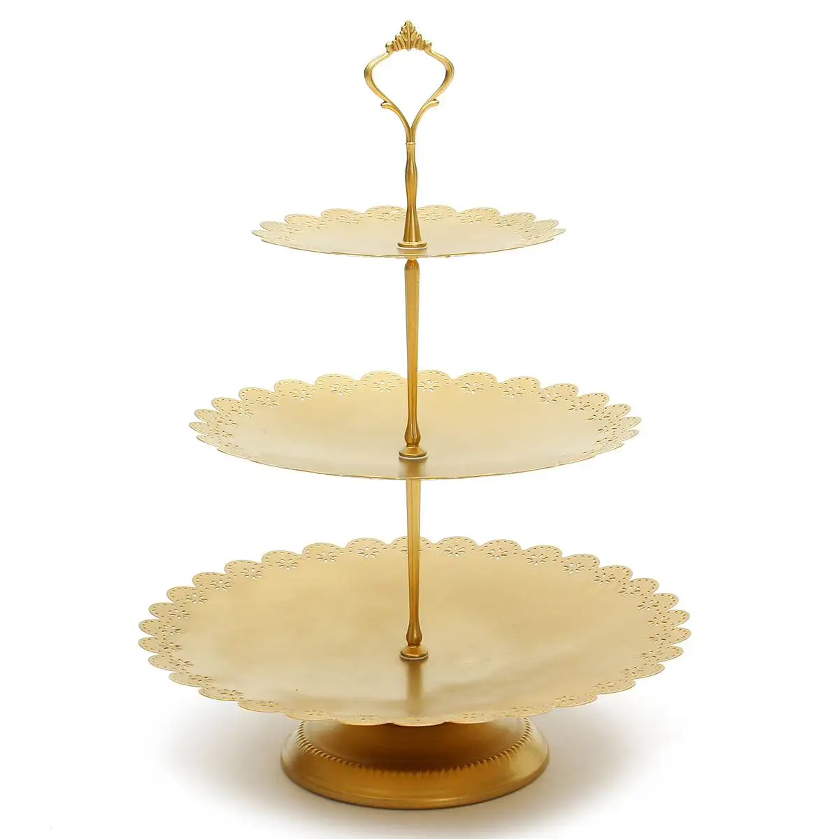 7pcs/set Iron Cake Stands Wedding Decorating Tools Moulds Cake Tray Rack Pan High Foot European Snack Rack Pastry Plate