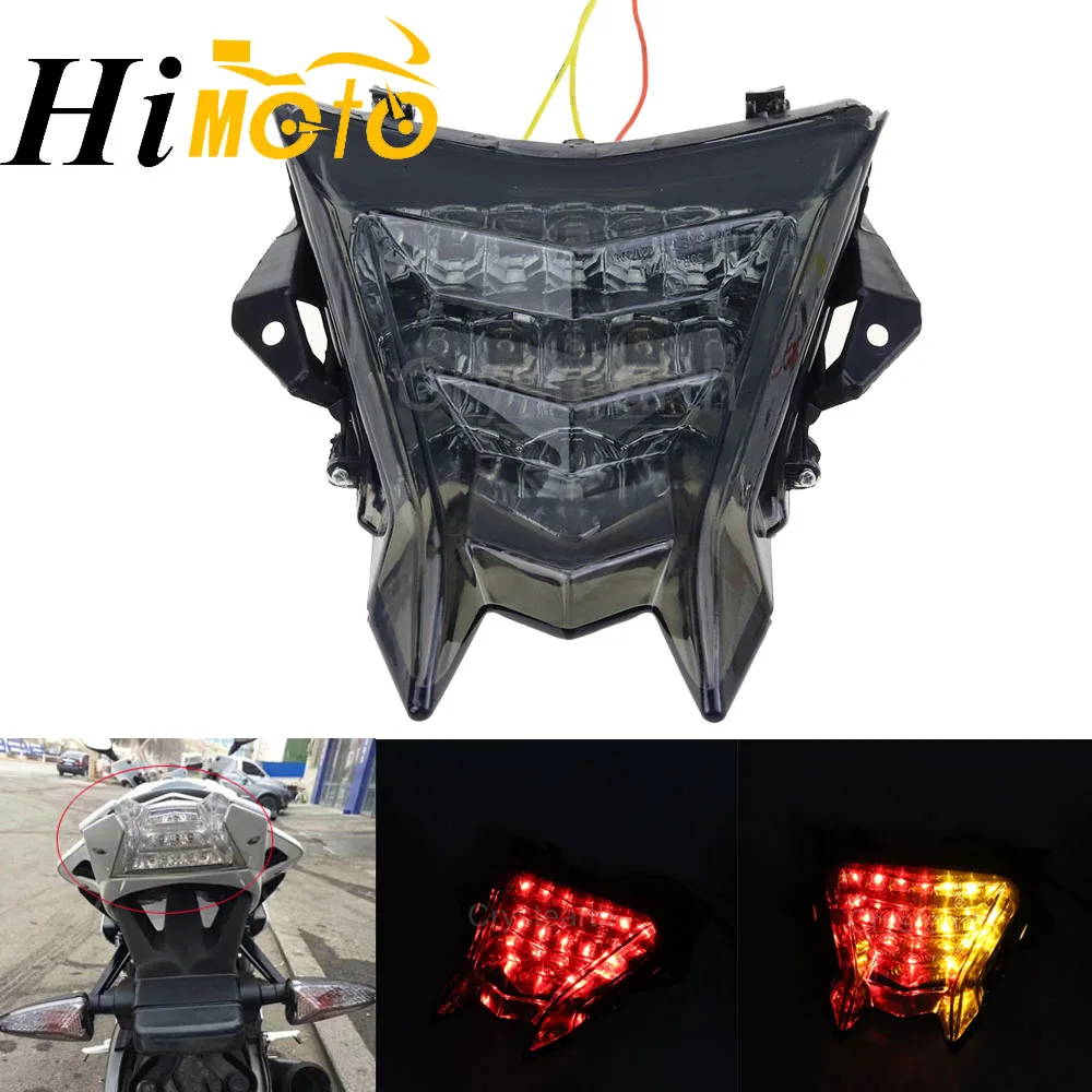Integrated LED Rear Tail Light Brake Turn Signal Blinker Lamp Smoked