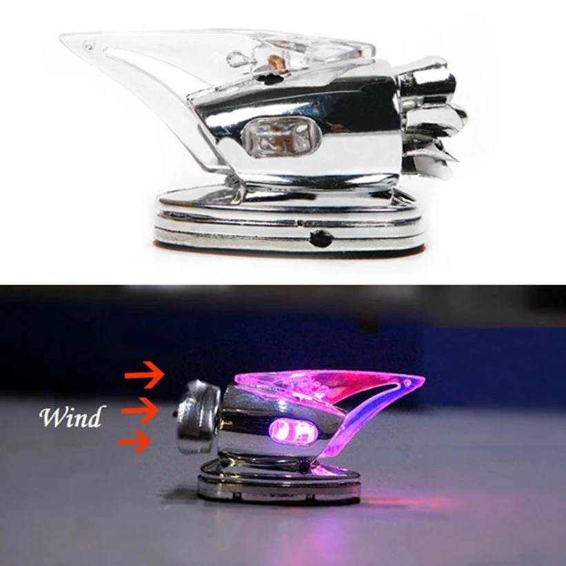 LMoDri Motorcycle Scooter LED Wind Power Light Lamp Fin Shape Waterproof Lights |