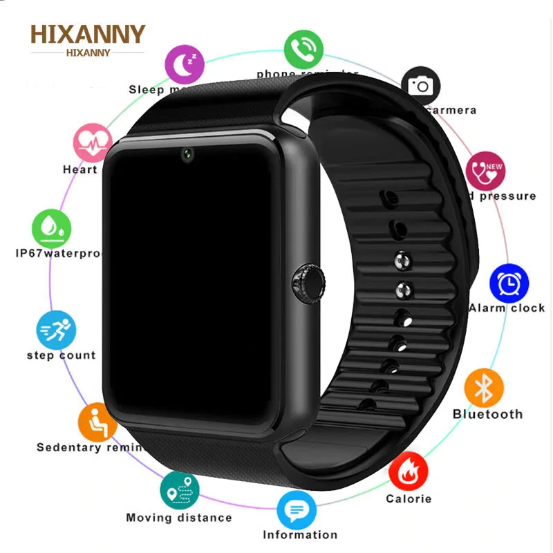 

2019 Smart Watch GT08 Clock Sim Card Push Message Bluetooth Connectivity For Android IOS apple Phone PK DZ09 Smartwatch Men