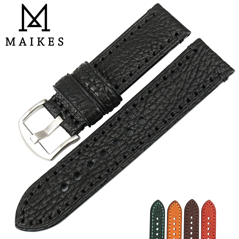 Ремешок для часов MAIKES 20 22 24 26 мм аксессуары FOSSIL LUMINOX HAMILTON ремешок из натуральной