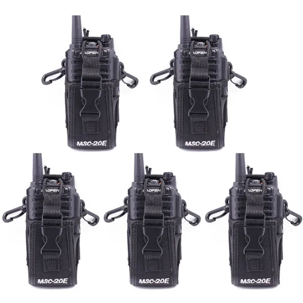 Abbree MSC-20E Портативный Walkie Talkie нейлоновый чехол держатель для Yaesu Baofeng UV-5R UV-9R Plus UV-XR TYT Woxun Motorola Radio - Цвет: 5pcs