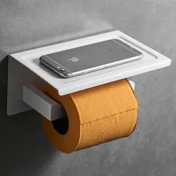 Лейден 304 белая отделка туалет бумага держатель с телефон полка, настенный туалетная бумага кольцо для хранения