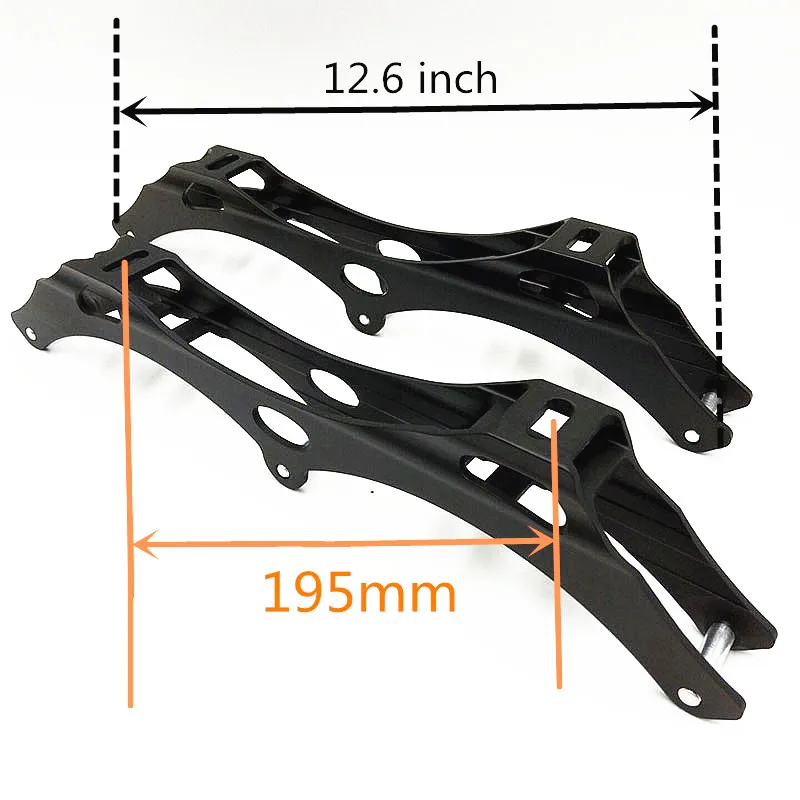 

2PCS 12.6 Inch High Quality 7005 Aluminum Alloy Skates Shoes Frame Skating Accessories Suit 125mm Wheels