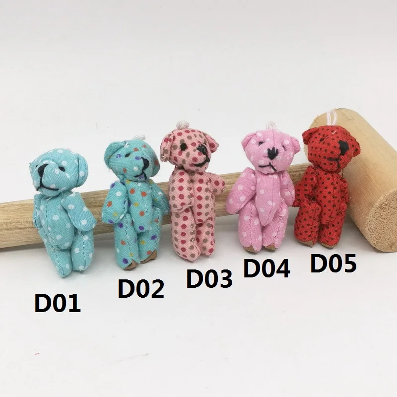 4,5 см x 20 шт плюшевый игрушечный плюшевый медвежонок мини Тряпичные куклы ткань Присоединяйтесь медведи необычный, ручной работы ювелирные изделия аксессуары