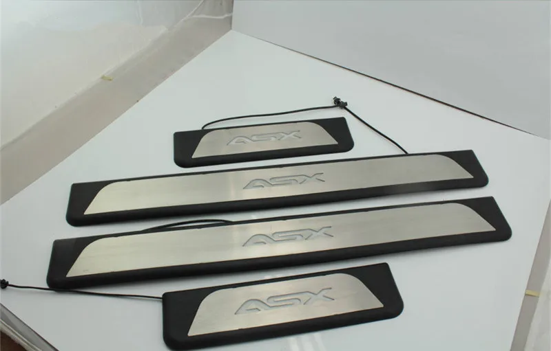 

LED ASX Stainless Steel Scuff Plate Door Sill Car Accessories for Mitsubishi ASX 2013-2018