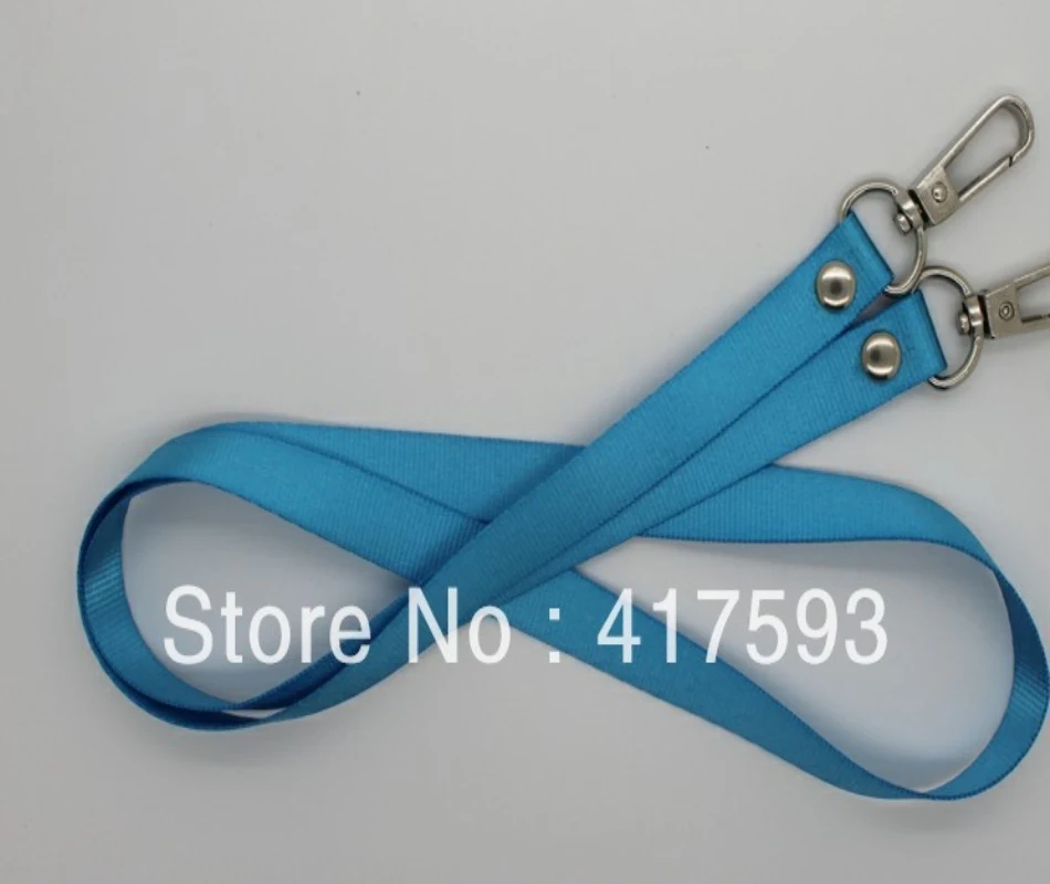 Дешевые настроить плоский белый ремешки с голубой логотип отпечаток 20 мм ширина шеи ремешки для бизнеса вечерние событием выставки шнурки