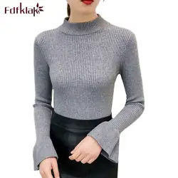 Fdfklak осень зима свитер для женщин пуловер с длинными рукавами основной свитеры для топ 2019 корейский стиль вязан