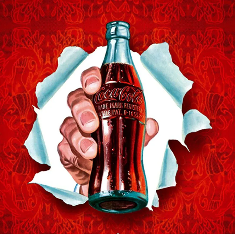 

Diamond Embroidery "Coke Cup" kitten Full drill Square Mosaic pattern Diamond Painting Kit Diamond Photo art