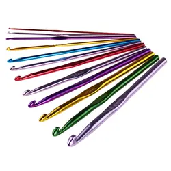 Распродажа! Популярные Прекрасный 12 шт. металлическая ручка вязание крючком Вязание Набор иголок алюминий Бамбук (2 мм-8 мм)